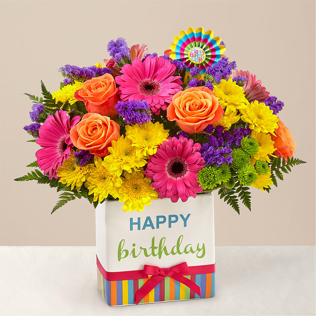 Birthday Brights Bouquet – Oliver Flower Shop Inc, Pittsburgh PA