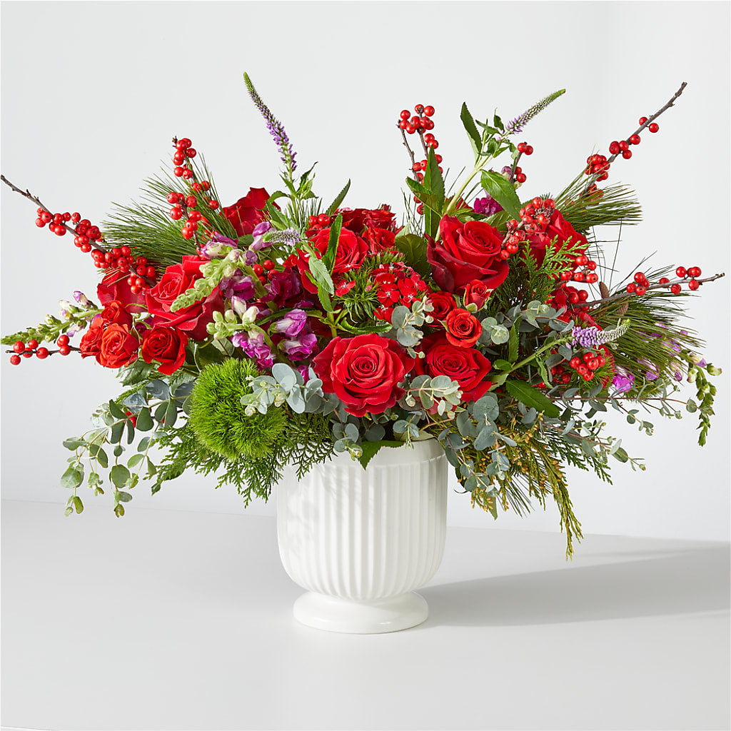Big Red Bow Bouquet – Oliver Flower Shop Inc, Pittsburgh PA