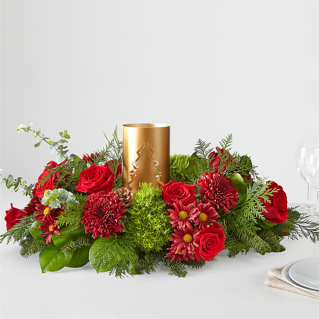 Toast the Season Centerpiece – Oliver Flower Shop Inc, Pittsburgh PA
