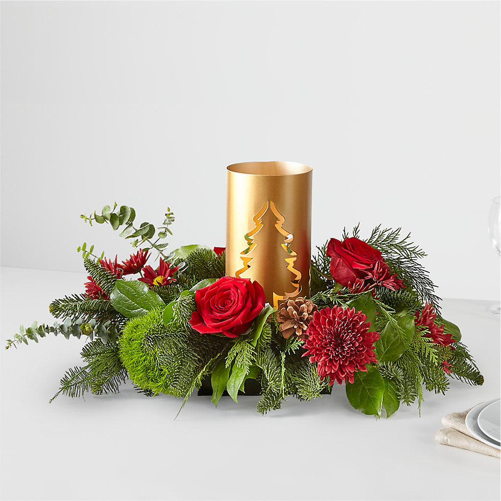 Toast the Season Centerpiece – Oliver Flower Shop Inc, Pittsburgh PA