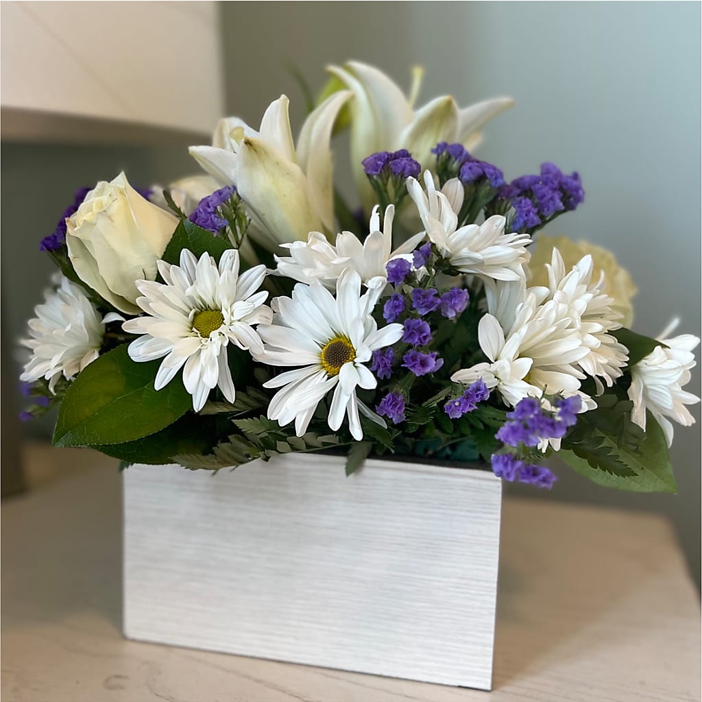 Beyond Blue Box Bouquet – Oliver Flower Shop Inc, Pittsburgh PA