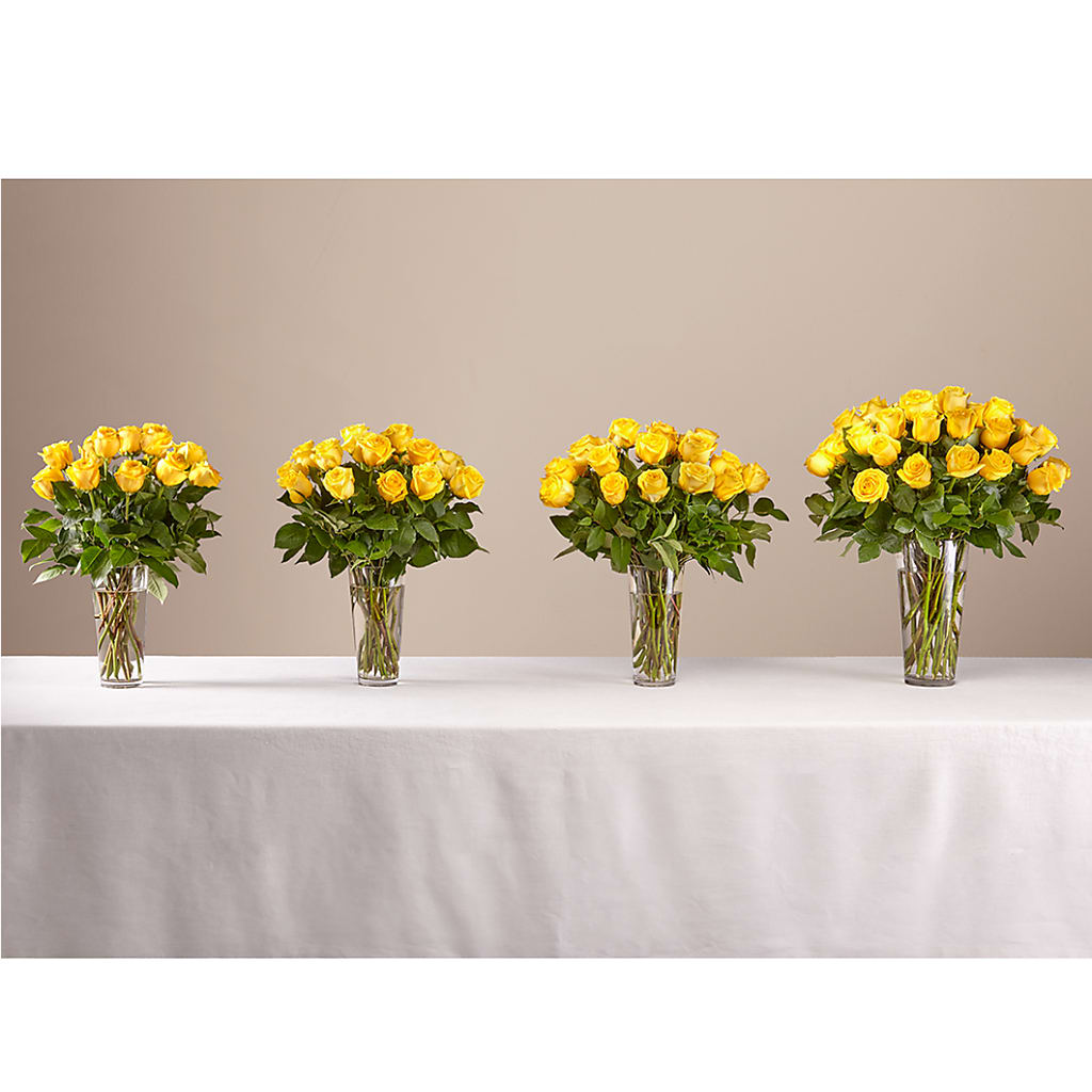 Long Stem Yellow Rose Bouquet – Oliver Flower Shop Inc, Pittsburgh PA