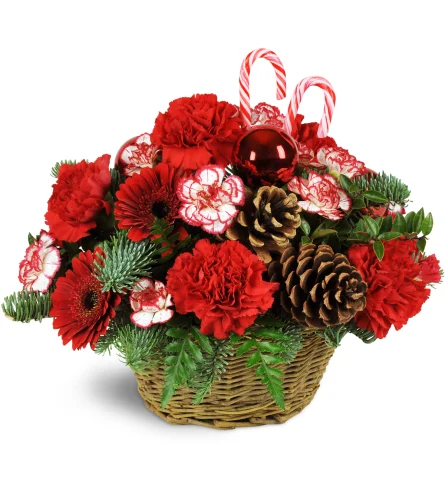 Basket Full of Christmas Time – Oliver Flower Shop Inc, Pittsburgh PA