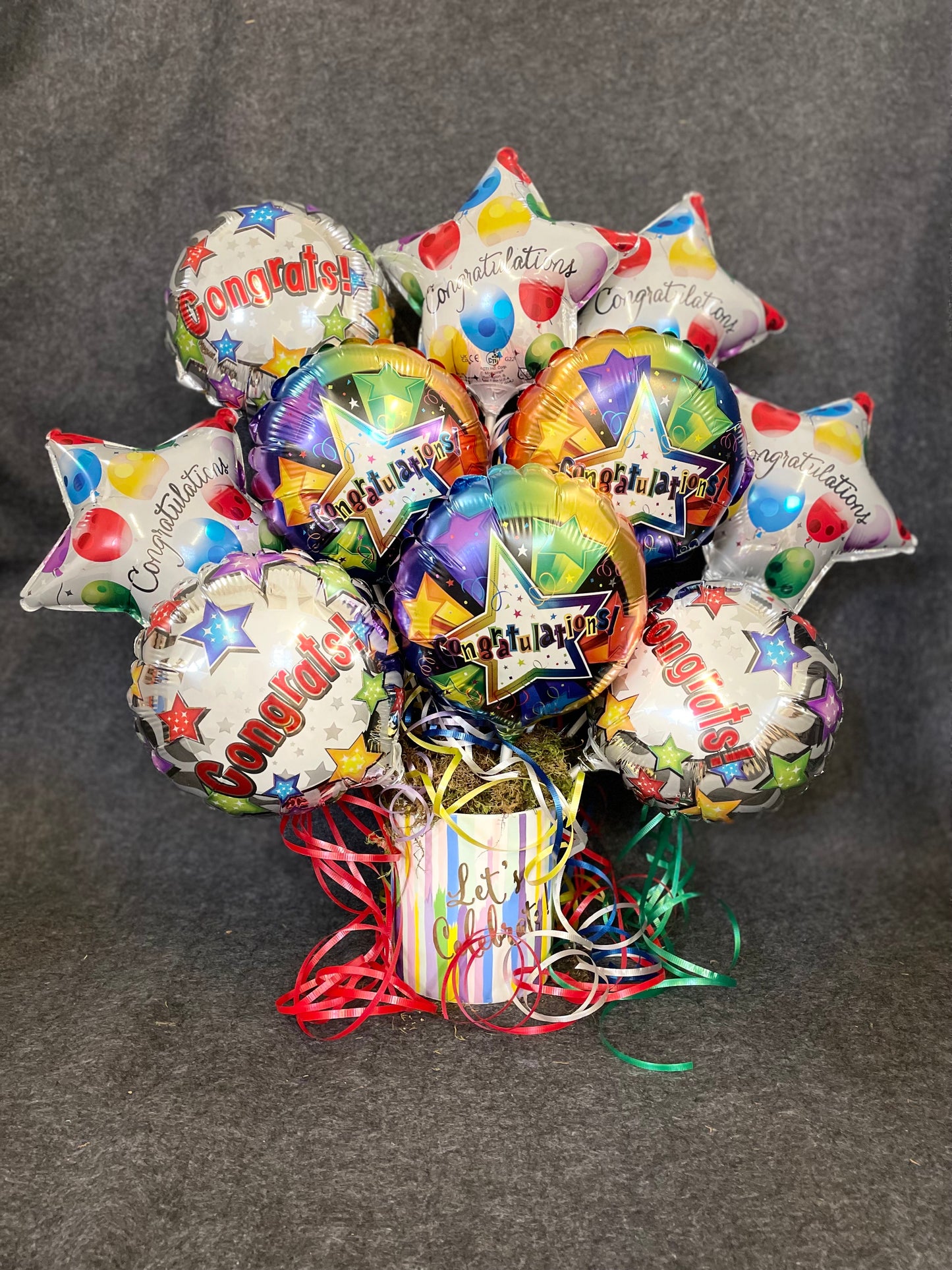 Congratulations mini balloon bouquet – Oliver Flower Shop Inc, Pittsburgh PA
