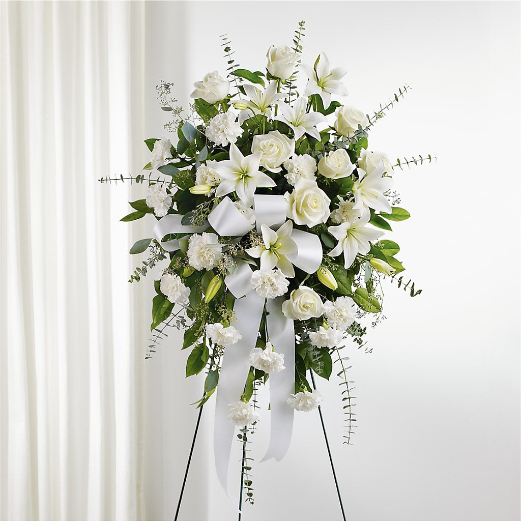 With Care Standing Spray – Oliver Flower Shop Inc, Pittsburgh PA