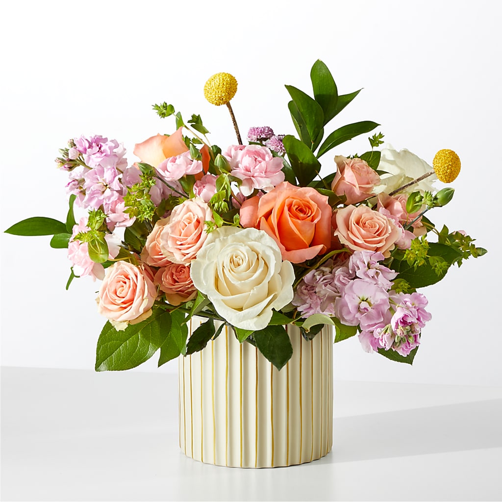 French Market Bouquet with Ivory Vase – Oliver Flower Shop Inc, Pittsburgh PA