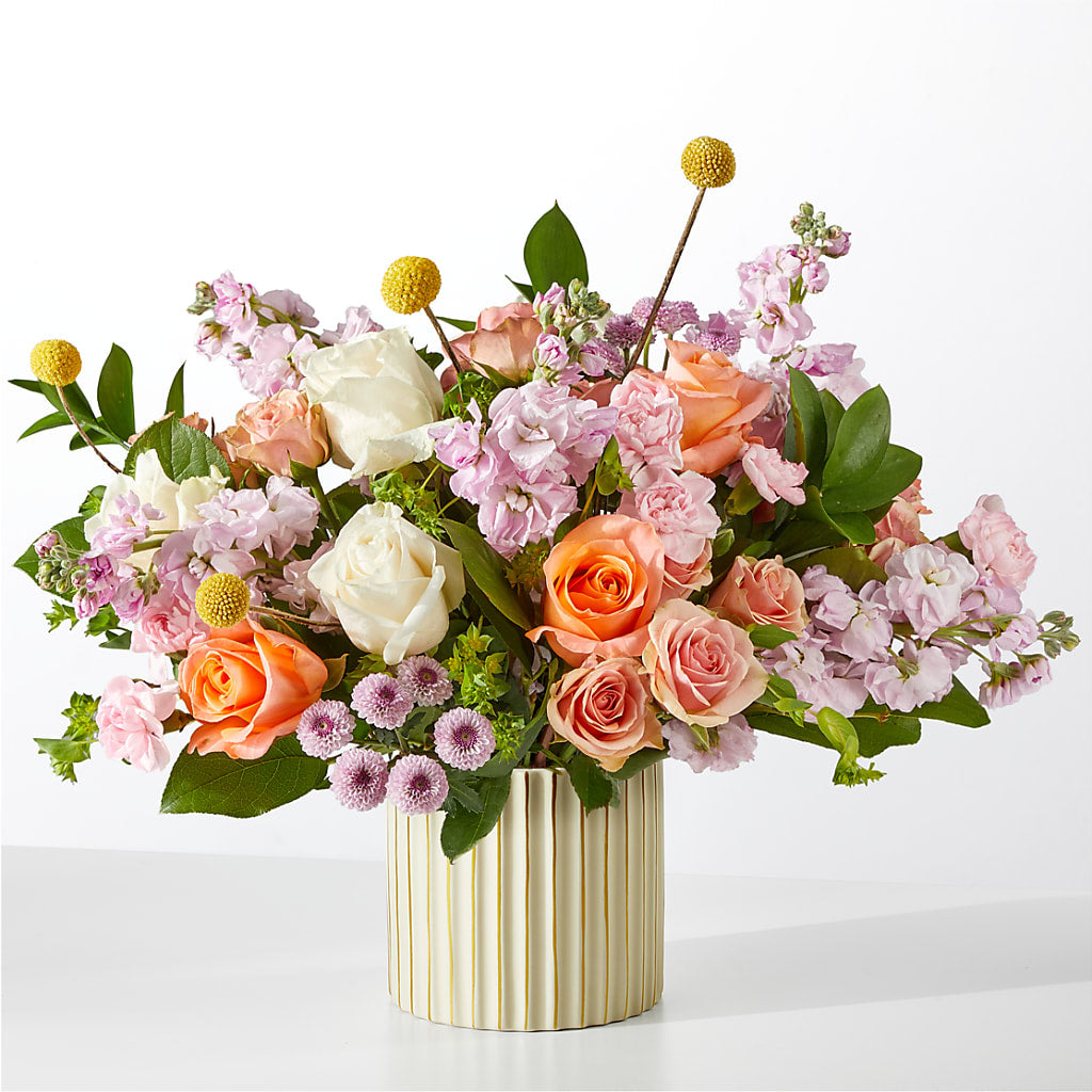 French Market Bouquet with Ivory Vase – Oliver Flower Shop Inc, Pittsburgh PA