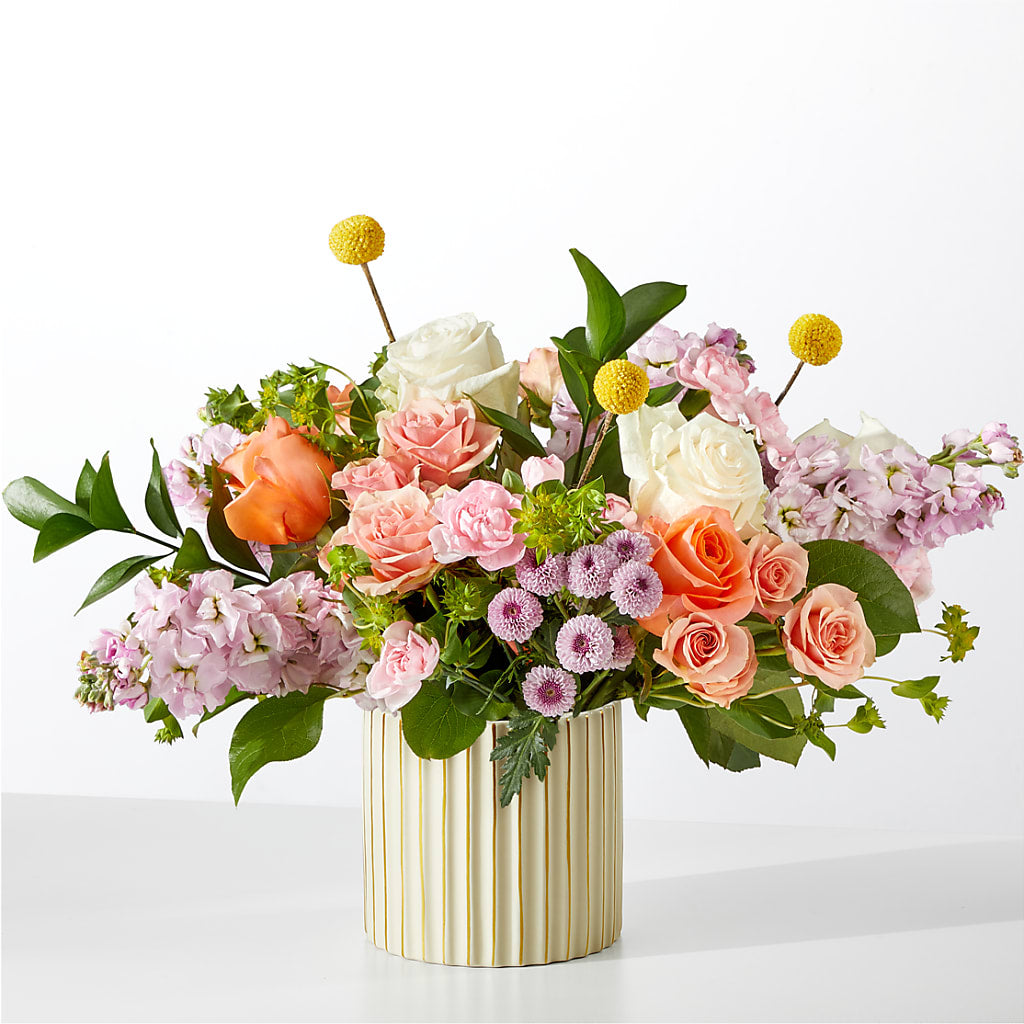 French Market Bouquet with Ivory Vase – Oliver Flower Shop Inc, Pittsburgh PA