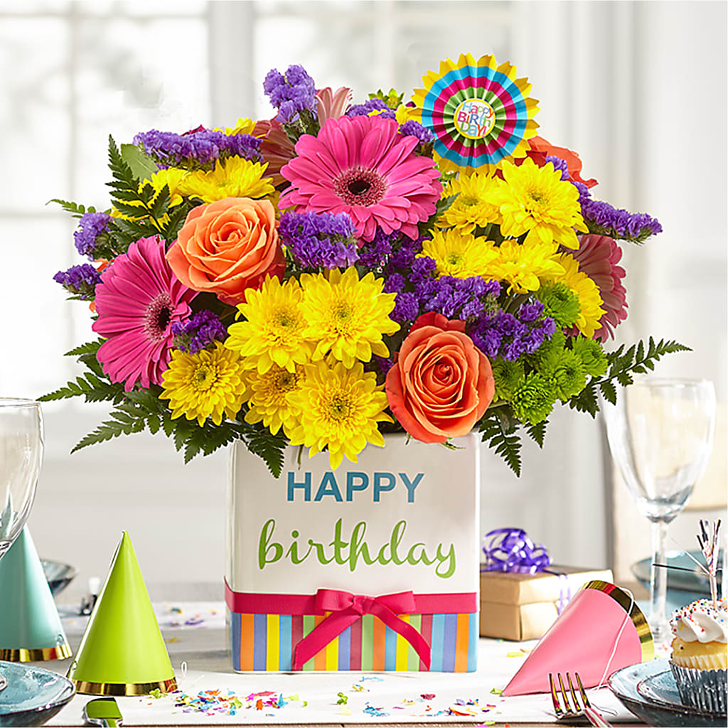 Birthday Brights Bouquet –  Oliver Flower Shop Inc, Pittsburgh PA