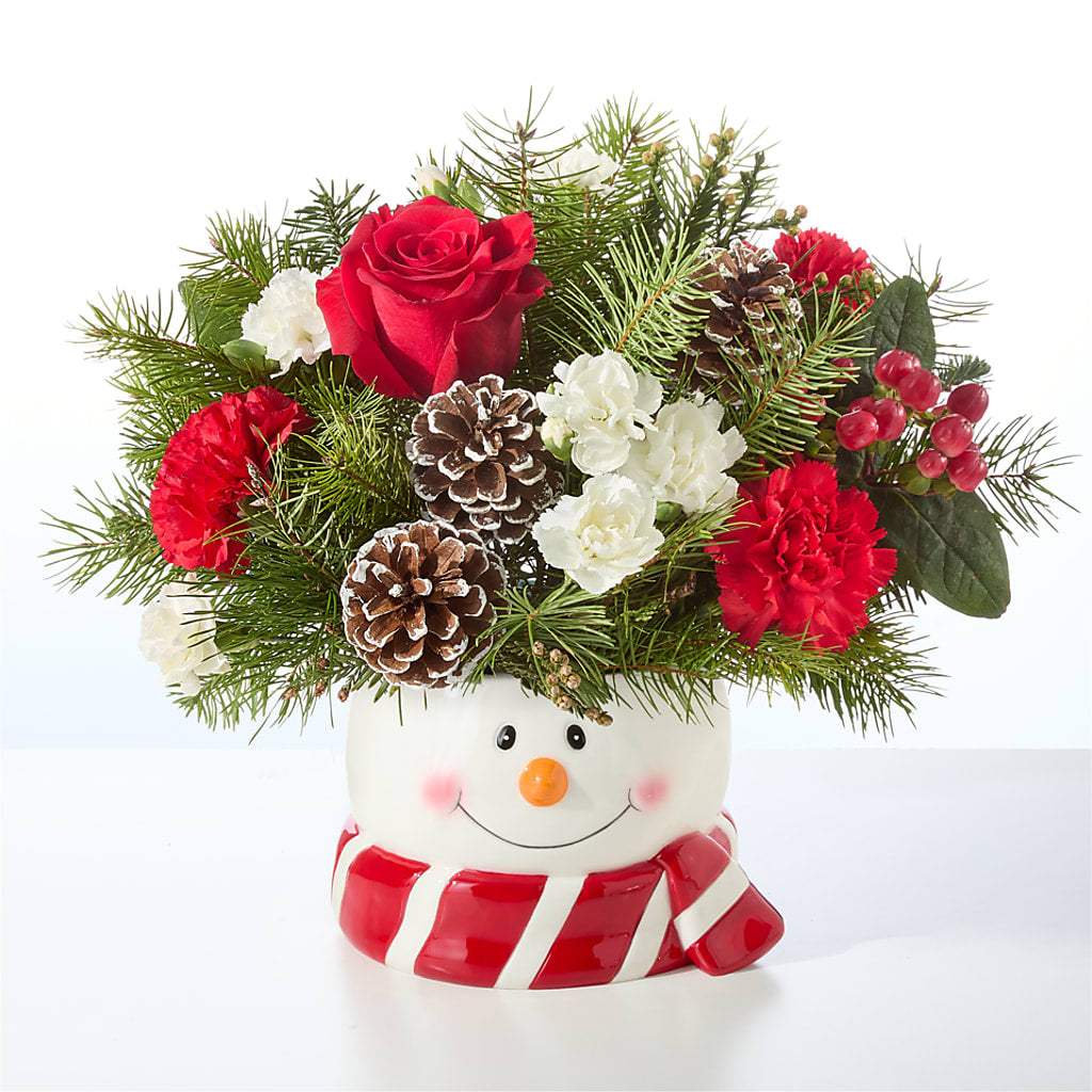 Jolly Snowman Bouquet –  Oliver Flower Shop Inc, Pittsburgh PA