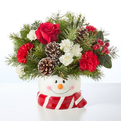 Jolly Snowman Bouquet –  Oliver Flower Shop Inc, Pittsburgh PA
