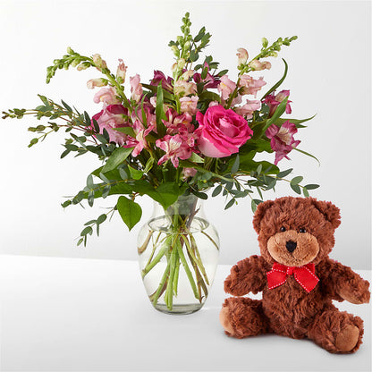 Happily Ever After Bouquet & Bear Set –  Oliver Flower Shop Inc, Pittsburgh PA