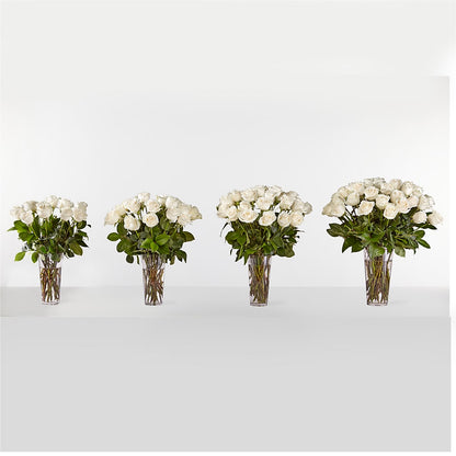 Long Stem White Rose Bouquet –  Oliver Flower Shop Inc, Pittsburgh PA