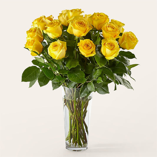 Long Stem Yellow Rose Bouquet –  Oliver Flower Shop Inc, Pittsburgh PA