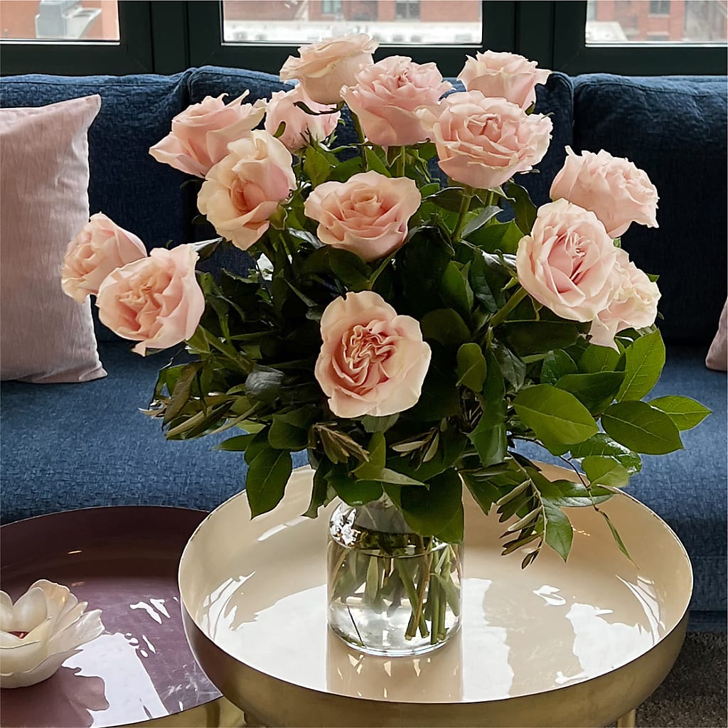 Long Stem Pink Rose Bouquet –  Oliver Flower Shop Inc, Pittsburgh PA