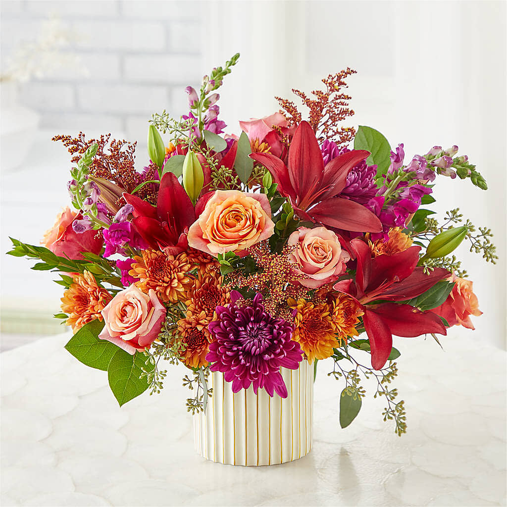 Burgundy Landscape Bouquet –  Oliver Flower Shop Inc, Pittsburgh PA
