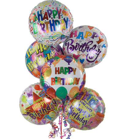 Half Dozen Birthday Balloons  –  Oliver Flower Shop Inc, Pittsburgh PA