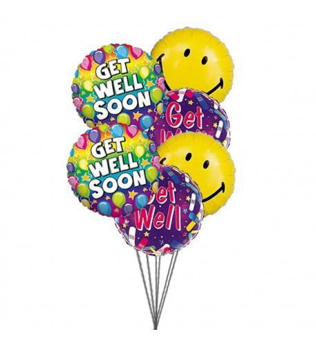 6 Get Well Mylar