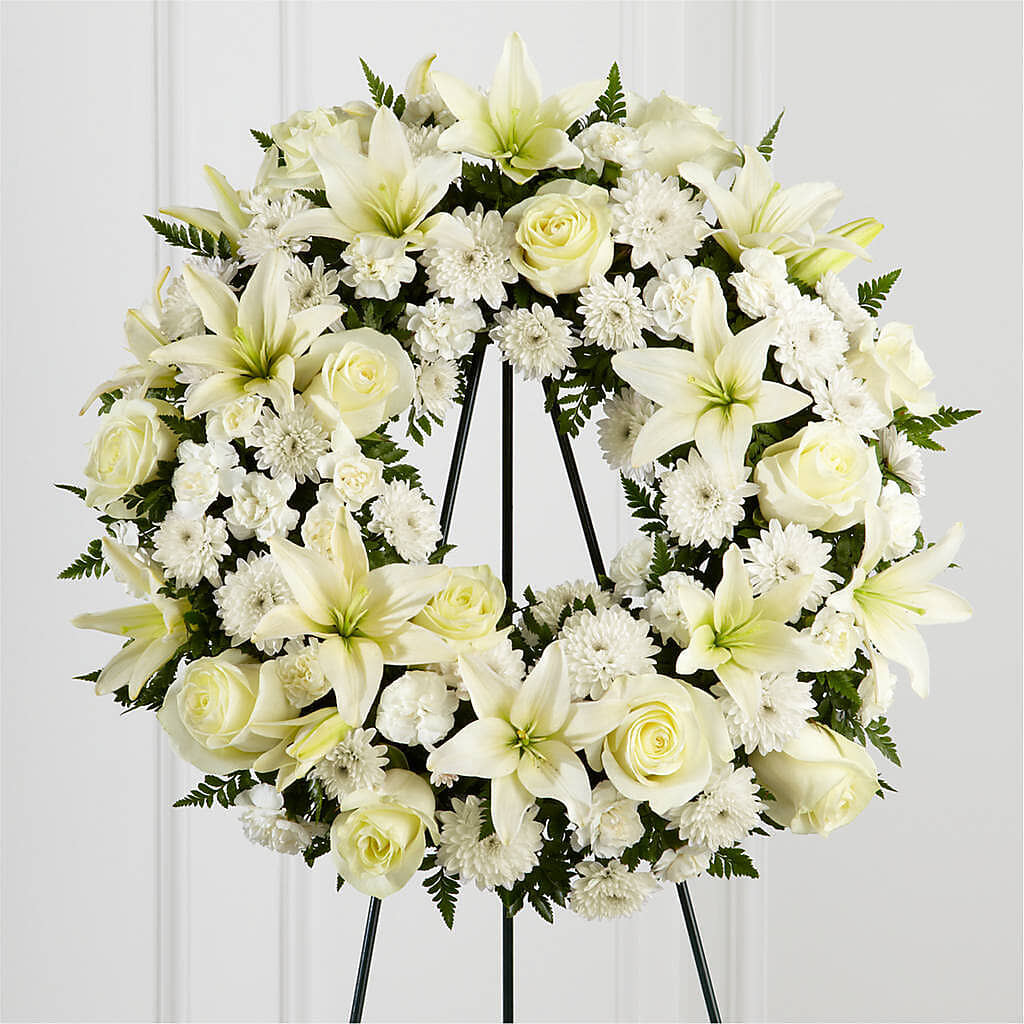 Treasured Tribute Wreath –  Oliver Flower Shop Inc, Pittsburgh PA