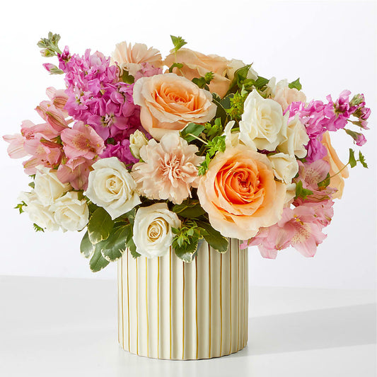 Paradise Bouquet with Ivory Vase –  Oliver Flower Shop Inc, Pittsburgh PA