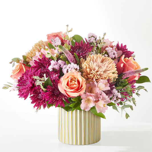 Berry Cobbler Bouquet with Ivory Vase –  Oliver Flower Shop Inc, Pittsburgh PA
