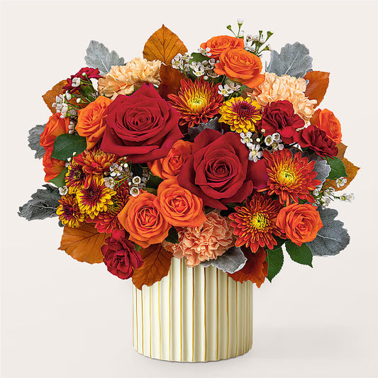 Merlot Bouquet with Ivory Vase –  Oliver Flower Shop Inc, Pittsburgh PA