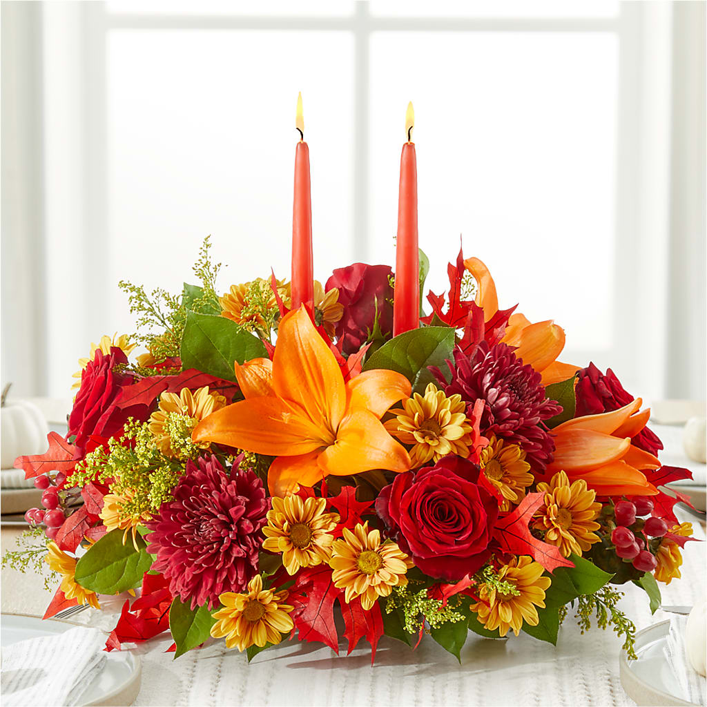Autumn's Embrace Centerpiece –  Oliver Flower Shop Inc, Pittsburgh PA
