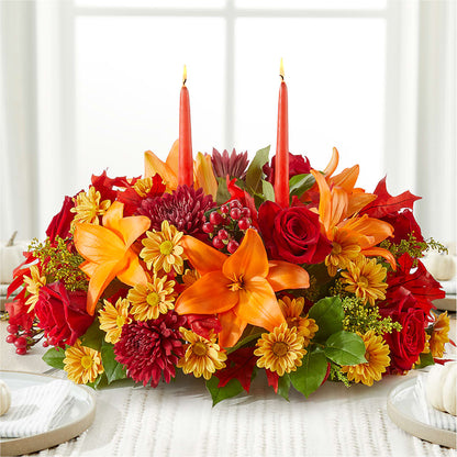 Autumn's Embrace Centerpiece –  Oliver Flower Shop Inc, Pittsburgh PA